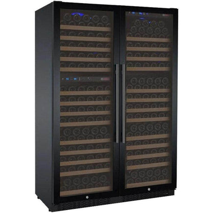 Allavino 47" Wide FlexCount II Tru-Vino 349 Bottle Three Zone Black Side-by-Side Wine Refrigerator (3Z-VSWR7772-B20) - PrimeFair