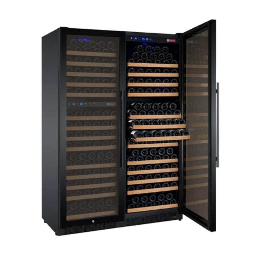 Allavino 47" Wide FlexCount II Tru-Vino 349 Bottle Three Zone Black Side-by-Side Wine Refrigerator (3Z-VSWR7772-B20) - PrimeFair