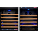 Allavino 47" Wide FlexCount II Tru-Vino 349 Bottle Three Zone Black Side-by-Side Wine Refrigerator (3Z-VSWR7772-B20) - PrimeFair