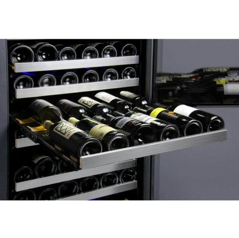 Allavino 47" Wide FlexCount II Tru-Vino 349 Bottle Three Zone Stainless Steel Side-by-Side Wine Refrigerator (3Z-VSWR7772-S20) - PrimeFair