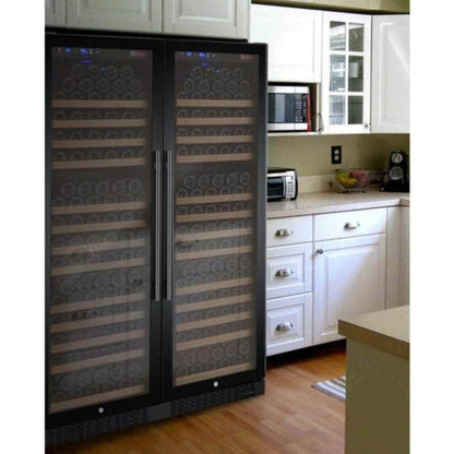 Allavino 47" Wide FlexCount II Tru-Vino 354 Bottle Dual Zone Black Side-by-Side Wine Refrigerator (2X-VSWR177-1B20) - PrimeFair