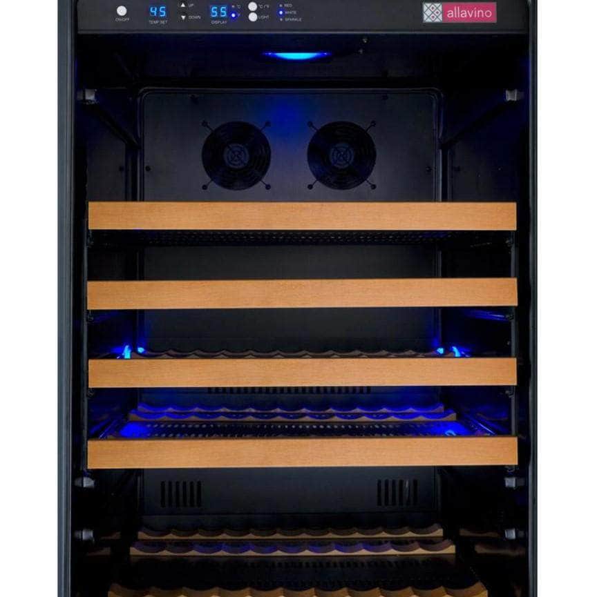 Allavino 47" Wide FlexCount II Tru-Vino 354 Bottle Dual Zone Black Side-by-Side Wine Refrigerator (2X-VSWR177-1B20) - PrimeFair