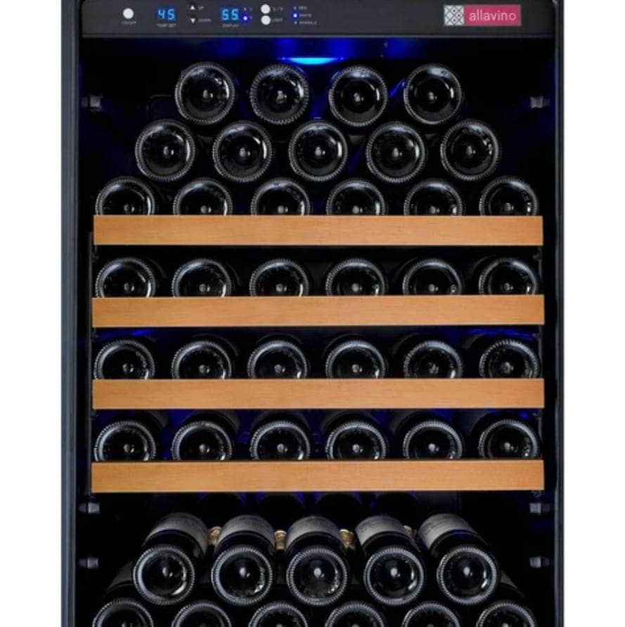 Allavino 47" Wide FlexCount II Tru-Vino 354 Bottle Dual Zone Black Side-by-Side Wine Refrigerator (2X-VSWR177-1B20) - PrimeFair