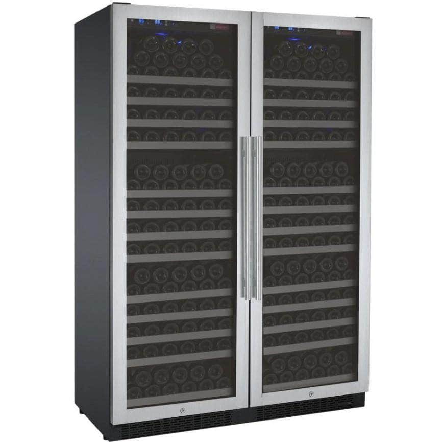 Allavino 47" Wide FlexCount II Tru-Vino 354 Bottle Dual Zone Stainless Steel Side-by-Side Wine Refrigerator (2X-VSWR177-1S20) - PrimeFair