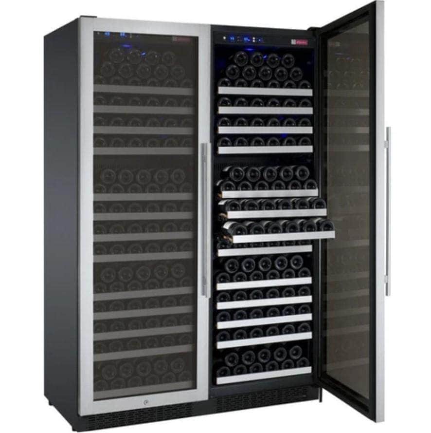 Allavino 47" Wide FlexCount II Tru-Vino 354 Bottle Dual Zone Stainless Steel Side-by-Side Wine Refrigerator (2X-VSWR177-1S20) - PrimeFair