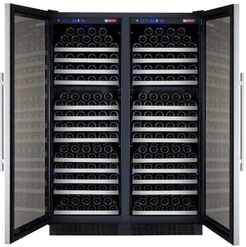 Allavino 47" Wide FlexCount II Tru-Vino 354 Bottle Dual Zone Stainless Steel Side-by-Side Wine Refrigerator (2X-VSWR177-1S20) - PrimeFair
