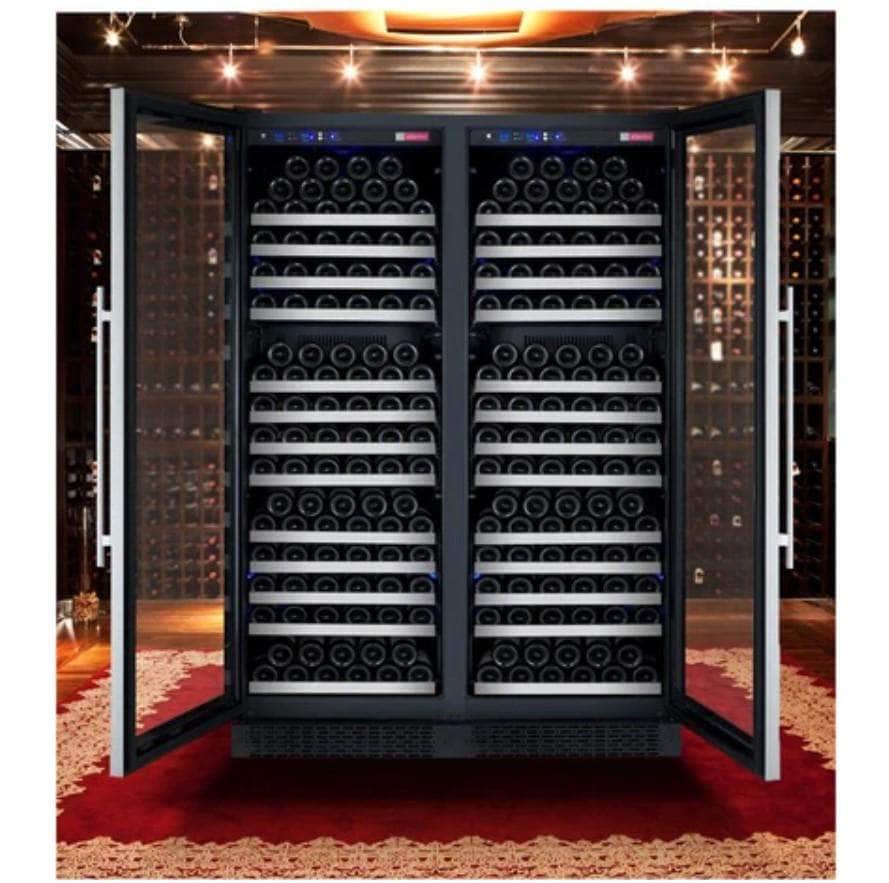 Allavino 47" Wide FlexCount II Tru-Vino 354 Bottle Dual Zone Stainless Steel Side-by-Side Wine Refrigerator (2X-VSWR177-1S20) - PrimeFair
