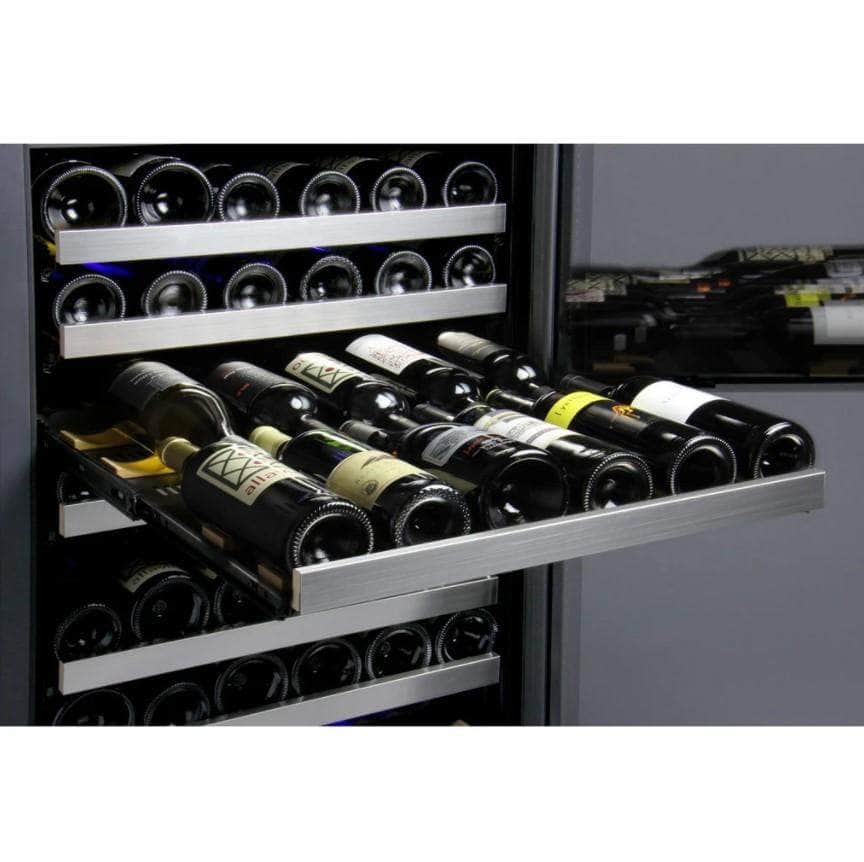 Allavino 47" Wide FlexCount II Tru-Vino 354 Bottle Dual Zone Stainless Steel Side-by-Side Wine Refrigerator (2X-VSWR177-1S20) - PrimeFair