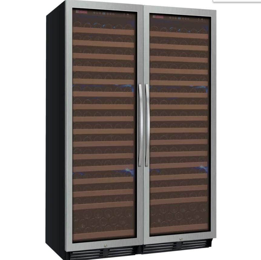 Allavino 48" Wide FlexCount Classic II Tru-Vino 348 Bottle Dual Zone Stainless Steel Side-by-Side Wine Refrigerator (2X-YHWR174-1S20) - PrimeFair