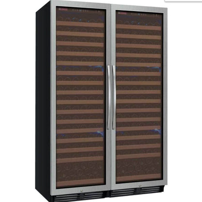 Allavino 48" Wide FlexCount Classic II Tru-Vino 348 Bottle Dual Zone Stainless Steel Side-by-Side Wine Refrigerator (2X-YHWR174-1S20) - PrimeFair