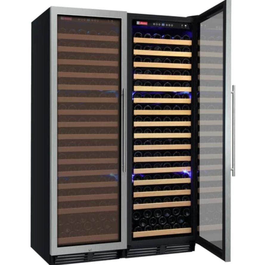 Allavino 48" Wide FlexCount Classic II Tru-Vino 348 Bottle Dual Zone Stainless Steel Side-by-Side Wine Refrigerator (2X-YHWR174-1S20) - PrimeFair