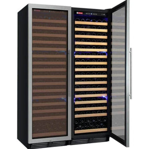 Allavino 48" Wide FlexCount Classic II Tru-Vino 348 Bottle Dual Zone Stainless Steel Side-by-Side Wine Refrigerator (2X-YHWR174-1S20) - PrimeFair