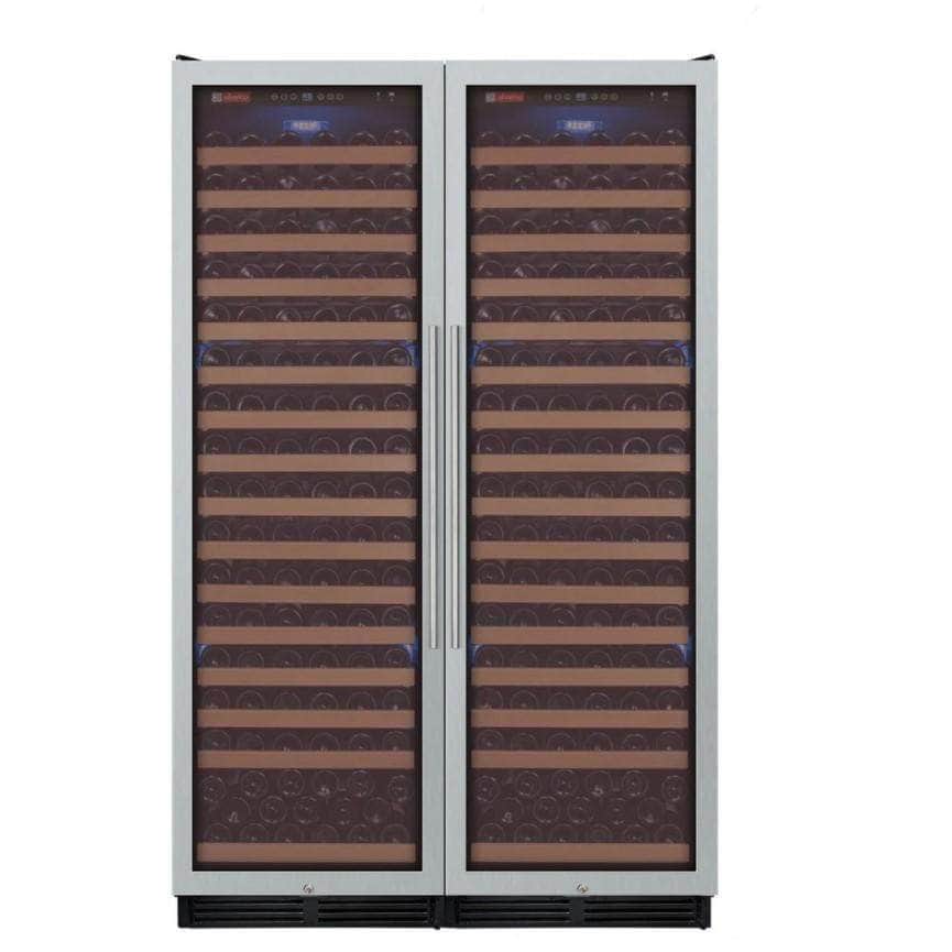 Allavino 48" Wide FlexCount Classic II Tru-Vino 348 Bottle Dual Zone Stainless Steel Side-by-Side Wine Refrigerator (2X-YHWR174-1S20) - PrimeFair