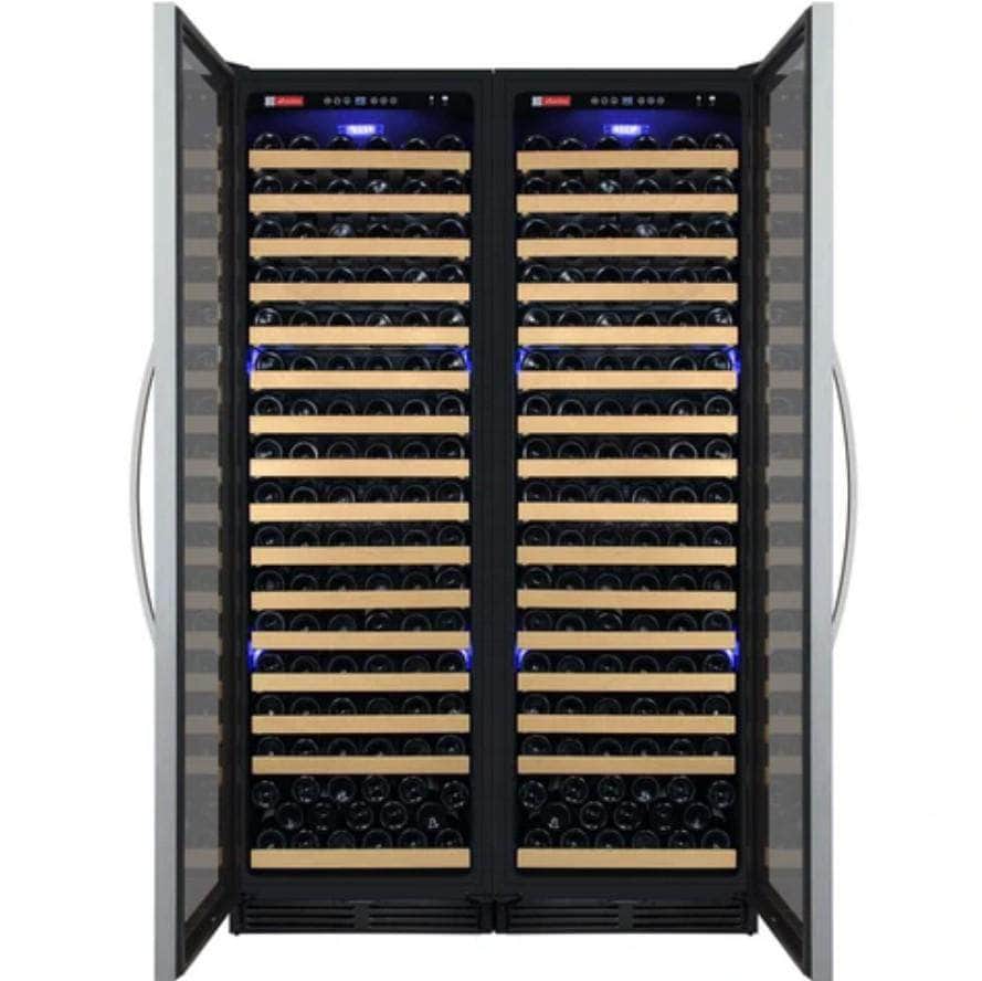 Allavino 48" Wide FlexCount Classic II Tru-Vino 348 Bottle Dual Zone Stainless Steel Side-by-Side Wine Refrigerator (2X-YHWR174-1S20) - PrimeFair