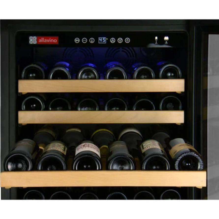 Allavino 48" Wide FlexCount Classic II Tru-Vino 348 Bottle Dual Zone Stainless Steel Side-by-Side Wine Refrigerator (2X-YHWR174-1S20) - PrimeFair