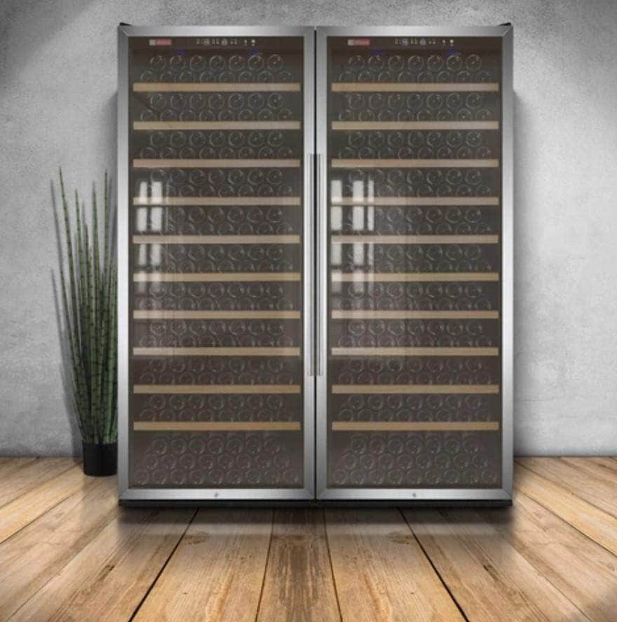 Allavino 63" Wide Vite II Tru-Vino 554 Bottle Dual Zone Stainless Steel Side-by-Side Wine Refrigerator (2X-YHWR305-1S20) - PrimeFair