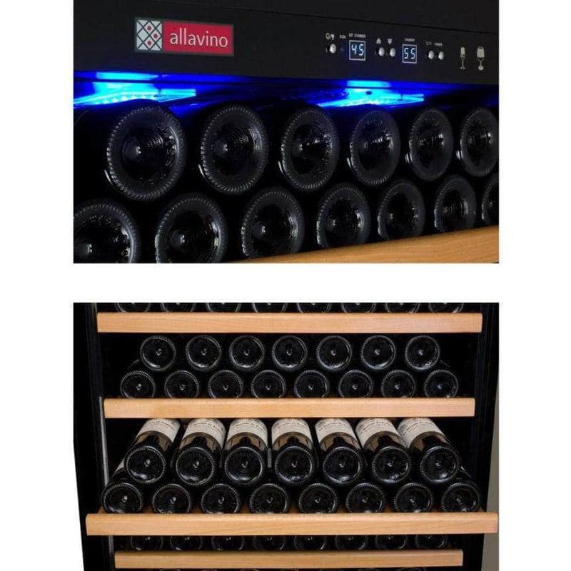 Allavino 63" Wide Vite II Tru-Vino 554 Bottle Dual Zone Stainless Steel Side-by-Side Wine Refrigerator (2X-YHWR305-1S20) - PrimeFair