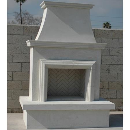 American Fyre Designs 67" Contractor's Model with Moulding Vented Recessed Hearth and Body Gas Fireplace 045-11-A-WC-RBC