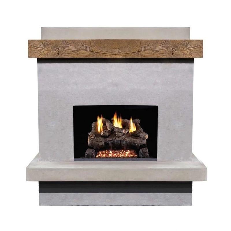 American Fyre Designs 68" Brooklyn Smooth Vented Outdoor Gas Fireplace 060-CG-N-FO-RBC