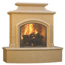 American Fyre Designs 65" Mariposa Vented Gas Fireplace with 16” Radiused Bullnose No Recess 073-01-N-WA-RBC
