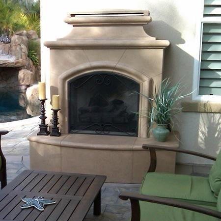 American Fyre Designs 65" Mariposa Vented Gas Fireplace with 16” Radiused Bullnose No Recess 073-01-N-WA-RBC