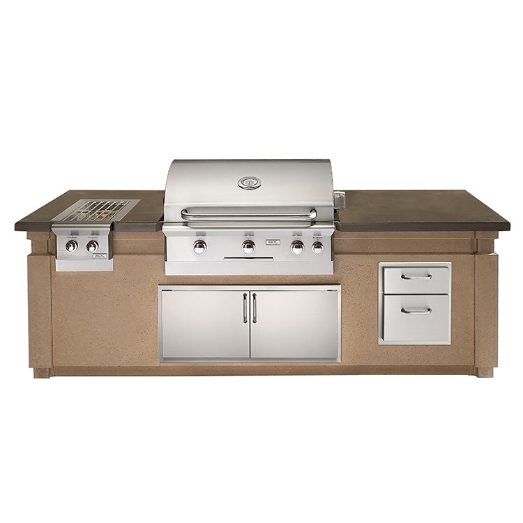 American Outdoor Grill 790 Pre Fabricated Island Bundle - Smoke Granite Counter Top - American Outdoor Grill