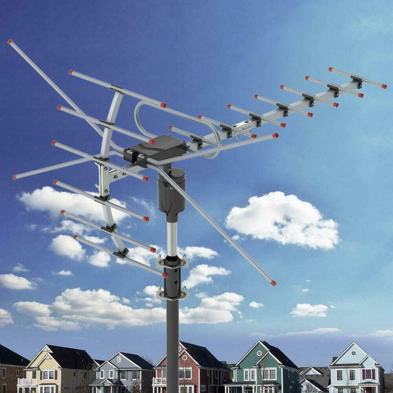 Premium Amplified Outdoor Antenna Digital Long Range Outside Television Antenna - primeply