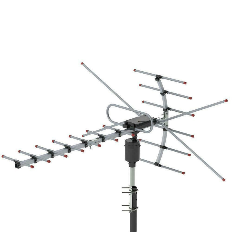 Premium Amplified Outdoor Antenna Digital Long Range Outside Television Antenna - primeply