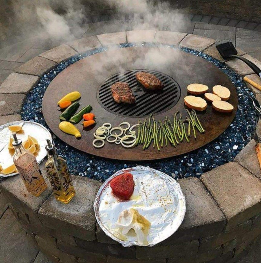 Arteflame Black Label Classic 40" Fire Bowl with Cook Top AFCL40CTBLK - MyBBQDirect