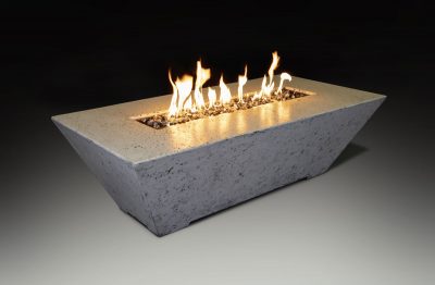 Athena Fireglass Olympus Linear 72x30 Concrete Rectangular Gas Fire Pit Table - ORECFT-723018 - MyBBQDirect