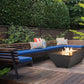 Athena Fireglass Olympus Linear 72x30 Concrete Rectangular Gas Fire Pit Table - ORECFT-723018 - MyBBQDirect