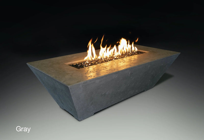 Athena Fireglass Olympus Linear Rectangular Concrete Fire Pit Table - ORECFT-6030