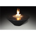 Athena Fireglass Olympus Round Fire Pit Table - ORFT-44D-BLK-NG