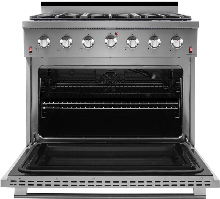 NXR 36 in. 5.5 cu.ft. Pro-Style Natural Gas Range with Convection Oven in Stainless Steel, SC3611 - MyBBQDirect