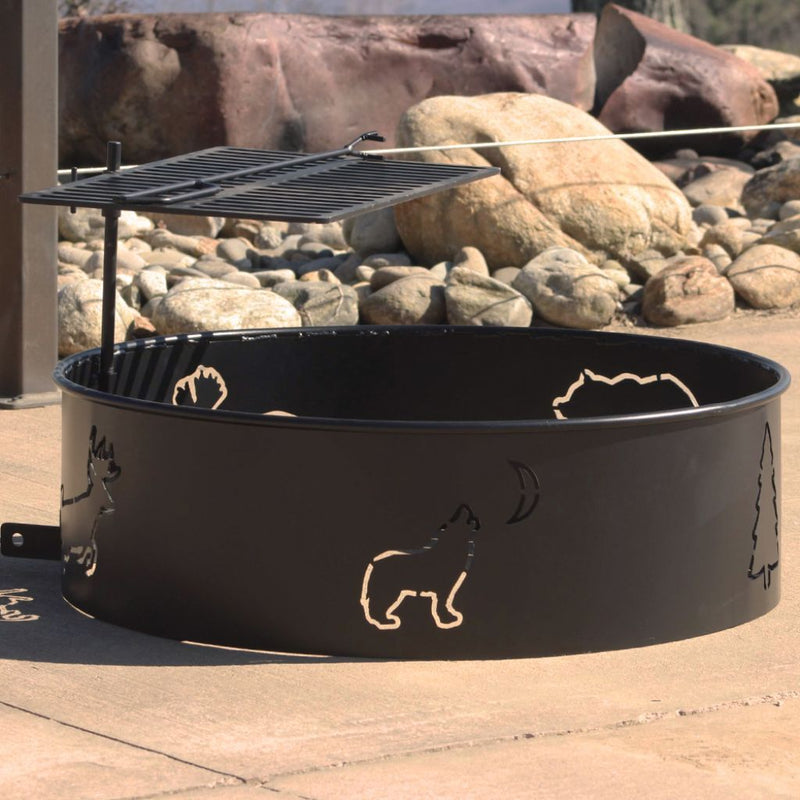 Buck Stove 24"/30" Wood Burning Fire Ring with Wildlife Cutout Pattern