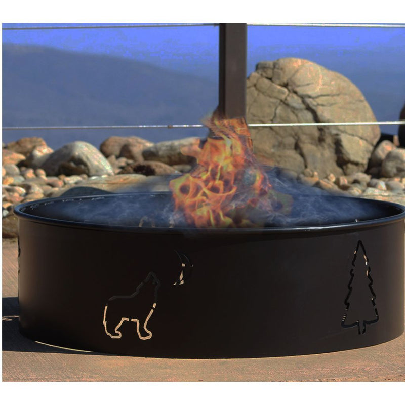 Buck Stove 24"/30" Wood Burning Fire Ring with Wildlife Cutout Pattern