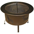 Buck Stove 30" Round Wood Burning Fire Pit with Wildlife Pattern