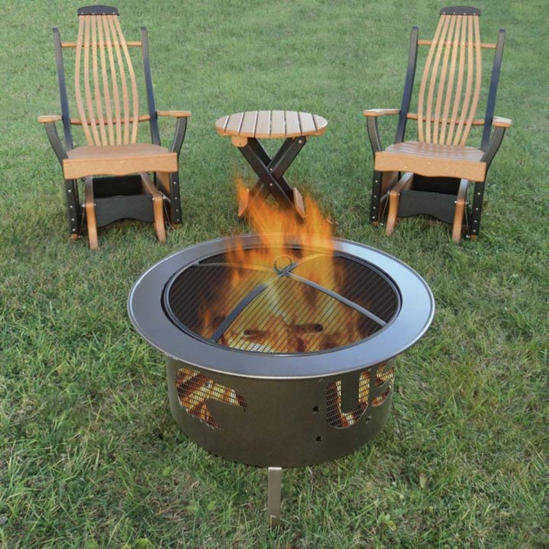 Buck Stove 30" Round Wood Burning Fire Pit with Wildlife Pattern