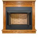 Buck Stove Standard Corner Dark Oak Mantel for ZCBB Stoves