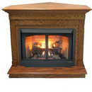 Buck Stove Standard Corner Dark Oak Mantel for ZCBB Stoves