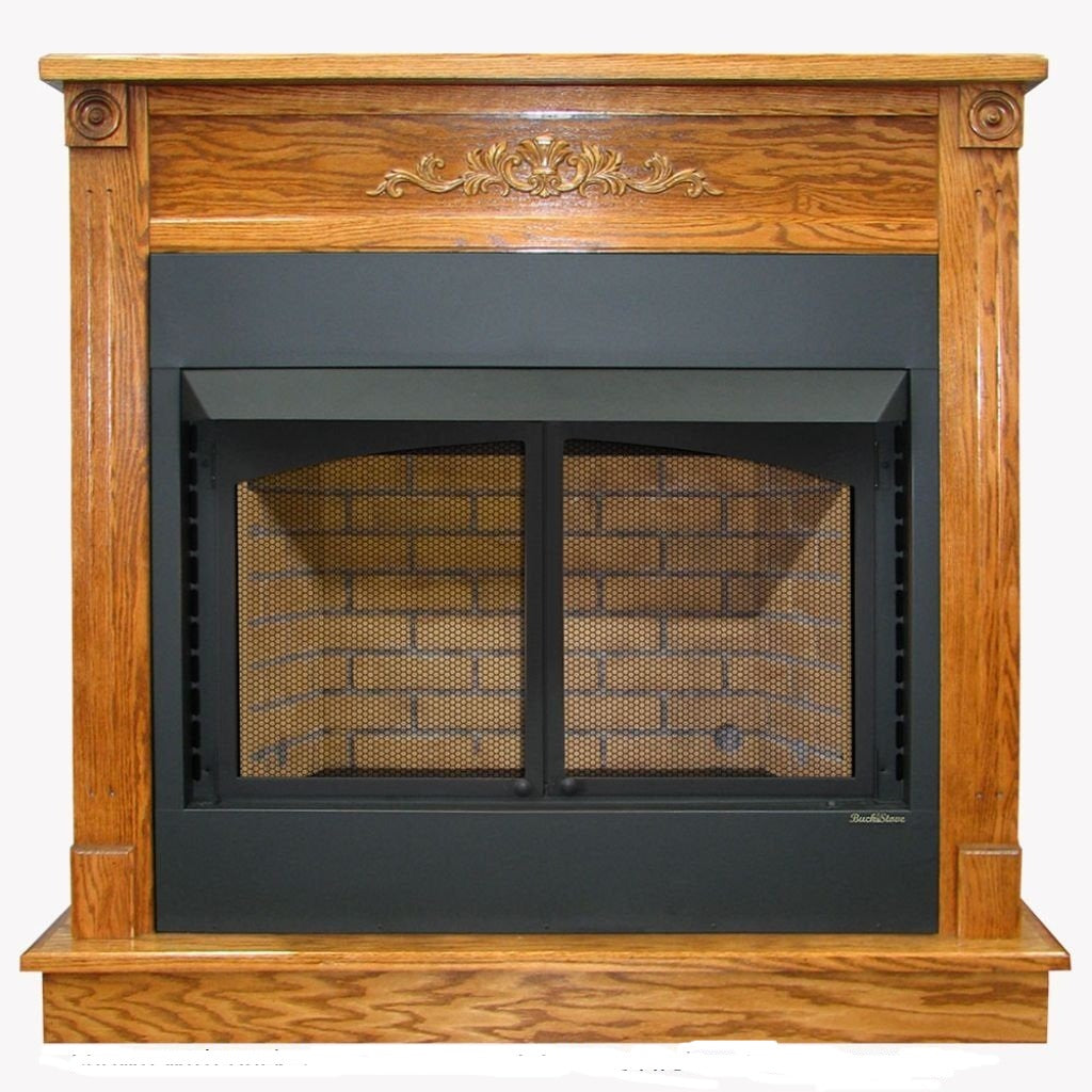 Buck Stove Standard Dark Oak Corner Mantel for Gas Stoves and Fireboxes - MyBBQDirect