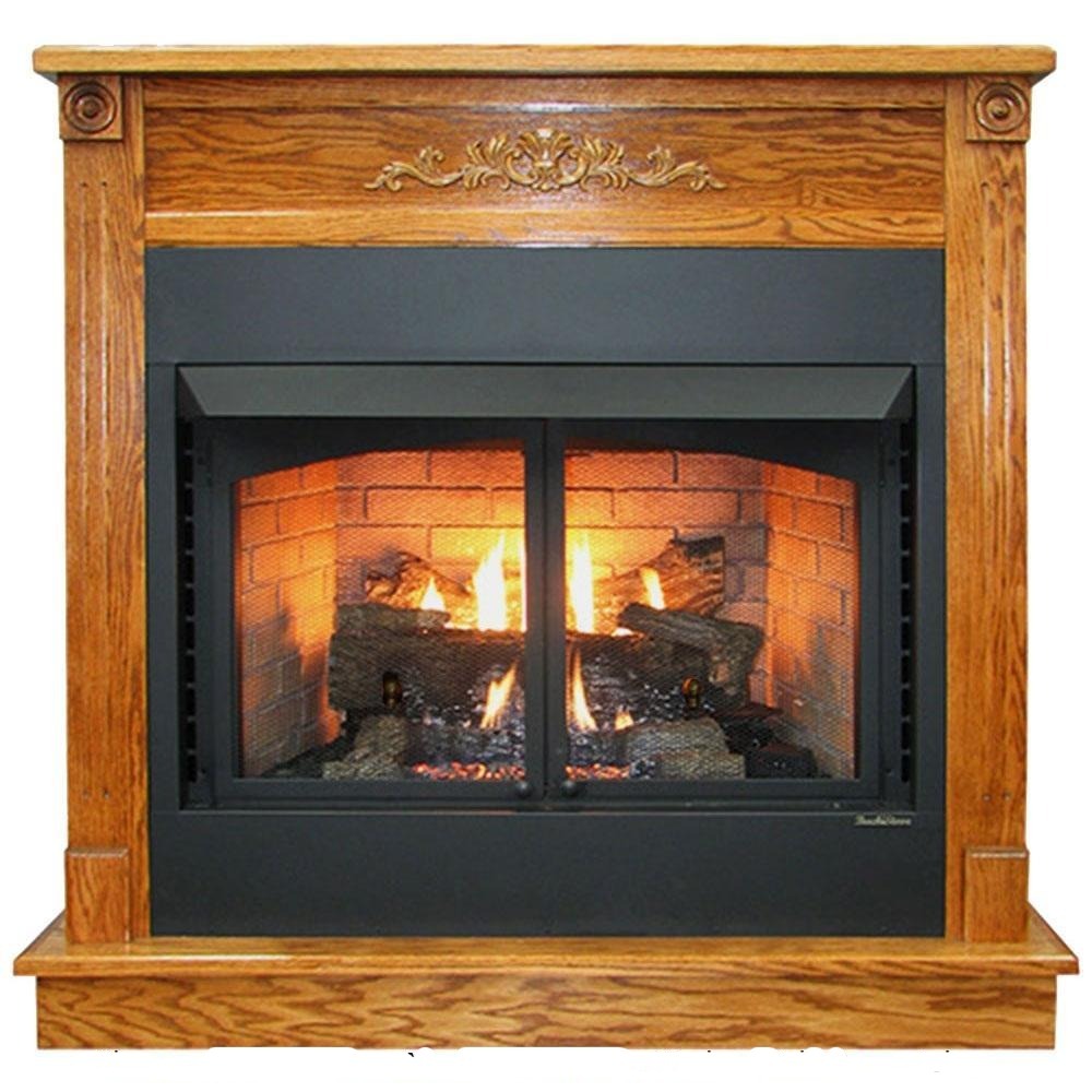 Buck Stove Standard Dark Oak Mantel for Gas Stoves and Fireboxes - MyBBQDirect