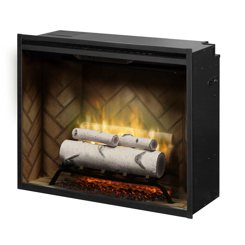 Dimplex Revillusion 30-Inch Built-In Electric Fireplace Herringbone Brick