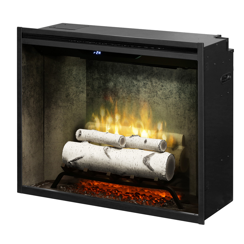 Dimplex Revillusion 30-Inch Built-In Electric Fireplace Weathered Concrete Gray