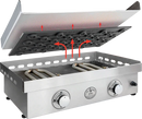 Le Griddle Quad Burner Griddle w/ Cart Propane Gas GFE160 LP CK