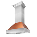 Ducted Fingerprint Resistant Stainless Steel Range Hood with Copper Shell (8654C)