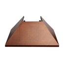 Ducted Fingerprint Resistant Stainless Steel Range Hood with Hand-Hammered Copper Shell (8654HH)