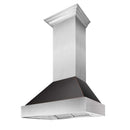 Ducted Fingerprint Resistant Stainless Steel Range Hood with Oil Rubbed Bronze Shell (8654ORB)