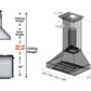 Ducted Fingerprint Resistant Stainless Steel Range Hood with Oil Rubbed Bronze Shell (8654ORB)