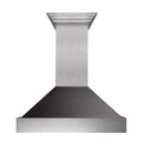 Ducted Fingerprint Resistant Stainless Steel Range Hood with Oil Rubbed Bronze Shell (8654ORB)